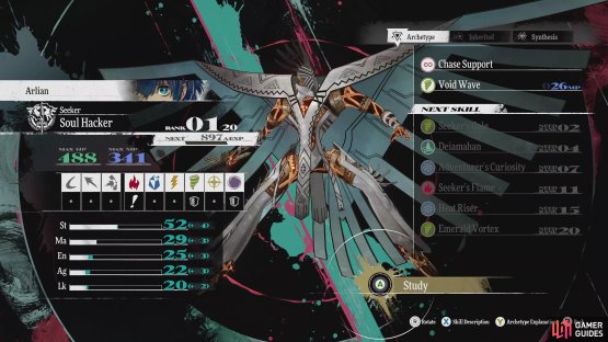 The Soul Hacker absorbs MP from many of its high damaging attacks.
