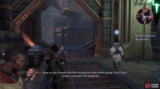 Follow Neve around Dock Town