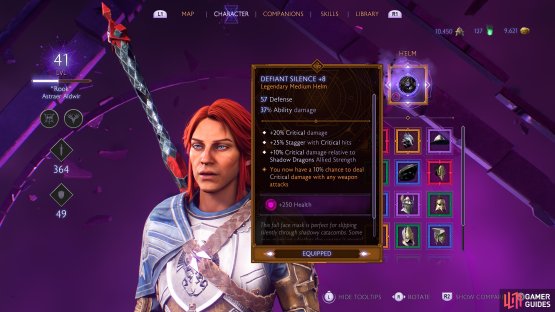 The Defiant Silence Helm will offer many great attacking bonuses.