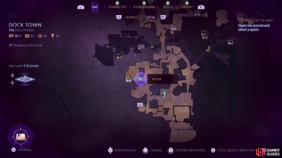 Head to the Parthenius Main Dock