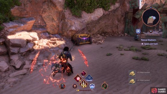 Head to the bottom of the ravine to find this chest out in the open.