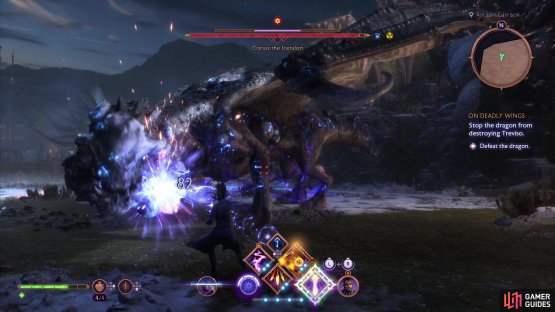 while Corius the Icetalon terrorizes Treviso - both fights are very similar at this point in the game.