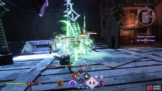 then defeat the Antaam in the warehouse in the Drowned District.