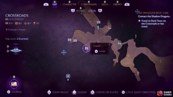 The location of the third chest on the Crossroads map.