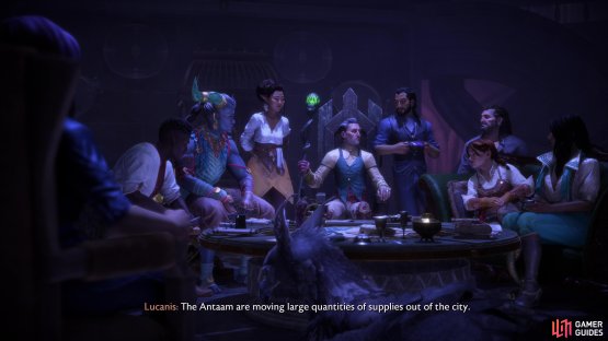 After finishing &ldquo;Blood of Arlathan&rdquo; you&rsquo;ll chat with your group to fish for leads.