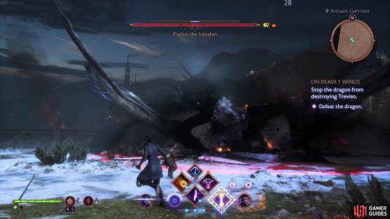 In a more coordinated abuse of mass, the dragon can leap into the air, hover, then slam back down on the ground, dealing heavy damage over a wide area.