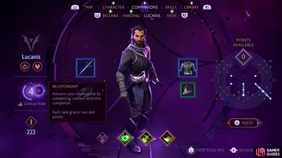 If your companion&rsquo;s flavor text under their bond level has a text bubble or thumbs up next to it, you&rsquo;re either neutral or friendly with them,