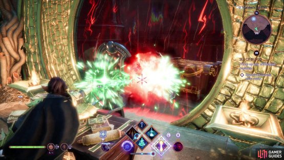 Put him down, then destroy the barrier behind a desk to score some bonus loot before leaving the Ossuary.