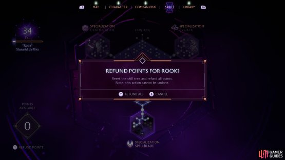 You can refund your spent skill points at any time at no cost.