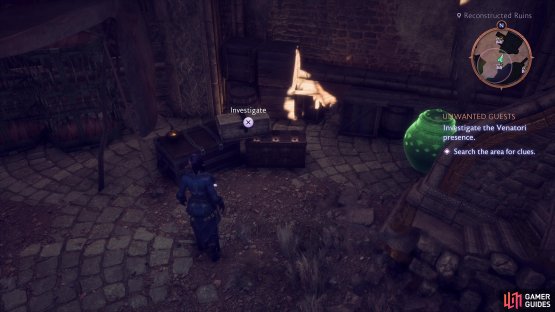 then examine a chest to get the intel you need.