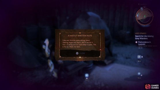 such as A Hastily Written Note
