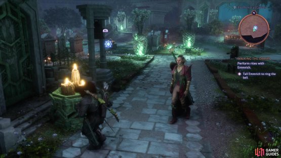 and then interact with the bells to summon a spirt.