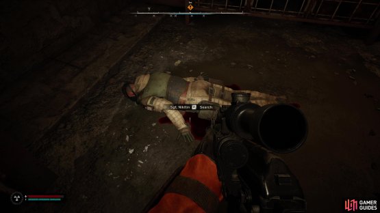 Then loot the access key off the body at the end of the area.