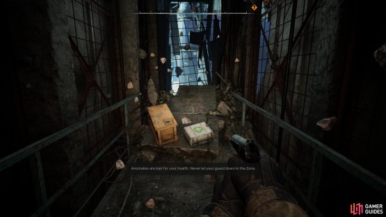 Be sure to go right when passing through the perimeter for some loot.