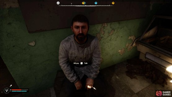 You&rsquo;ll find him sitting down near the entrance to the shop.
