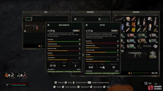 Be sure to loot the Spitter unique gun.