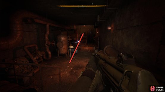 This hall is filled with electric and fire anomalies. Running through and healing after is the easiest way to get through it.