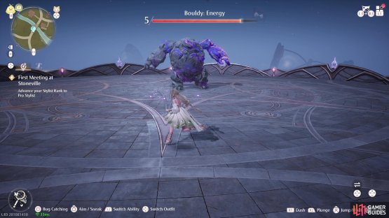 and defeat Bouldy for some Bedrock Crystals.