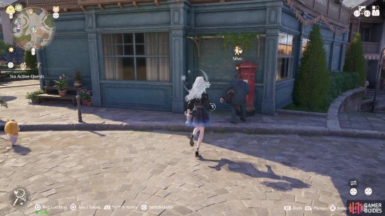 to find Silvo standing next to a post box.
