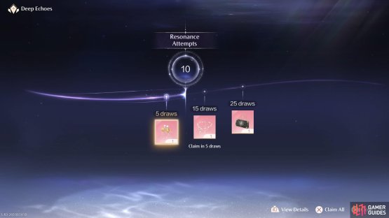 There is only three Deep Echo Rewards for the Bubbling Affection banner.