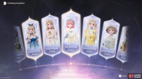 Choose any 4-Star Outfit via evolution menu