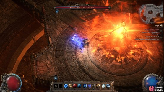 Each dash is followed up with an explosion around the boss.