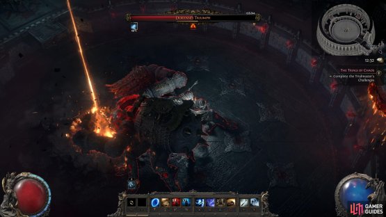 The Fire Beam will slowly move around the arena in correlation with the cockpit at the edge of the arena.