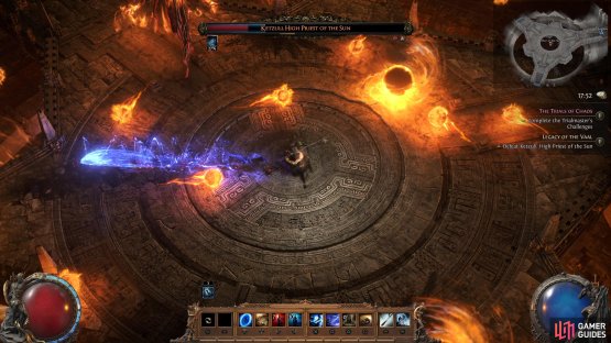 Sometimes, you will encounter numerous fire orbs moving around the arena at the same time.