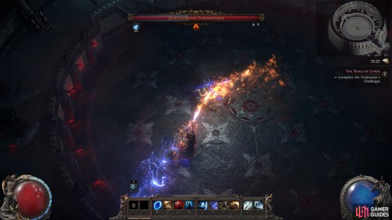 During the first phase, Doryani will use a flamethrower attack that he waves from side to side.