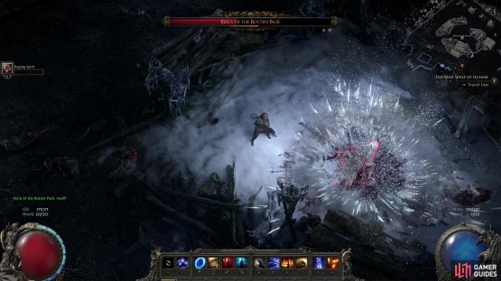 Biera has two flavors of frost nova - a slower firing nova that creates paths of spikes,