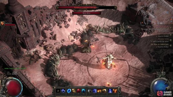 When you see bone walls blocking most of the ramps leading out of the arena,