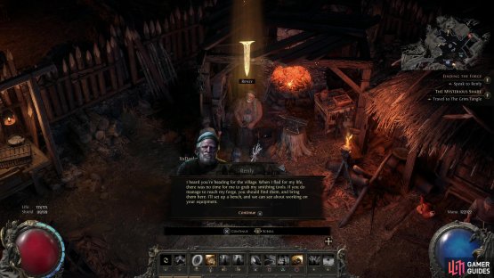 and the quest &ldquo;Finding the Forge&rdquo; will begin - but return to the Clearfell Encampment and talk to Renly to get things started properly.