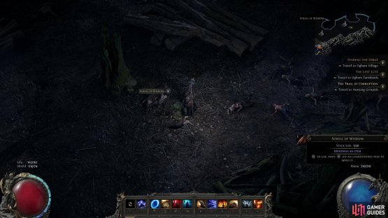You can get Scrolls of Wisdom from most loot sources, 