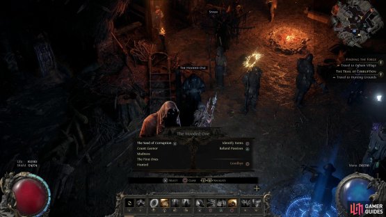 Bring this ring to Una, and afterwards The Hooded One will identify your gear free of charge.