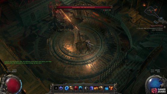 At the start of the fight, Jamanra will spam a lightning spear attack,