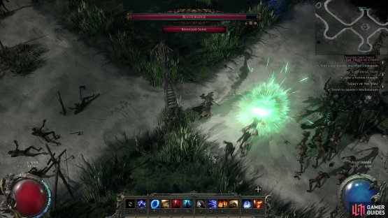 Corpses can be afflicted with necrotic energy, turning them into explosive orbs that will track you down!