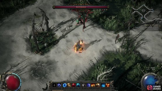 This is where you&rsquo;ll encounter Rootdredge - a necromatic treant that roams around the pond.