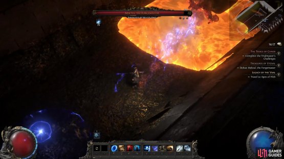 When Mektul walks into the lava, it&rsquo;s preparing the Rolling Lava attack.