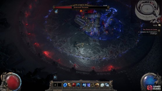 Later on, Doryani will disassemble. This will produce a large blue circle that explodes shortly after it appears.