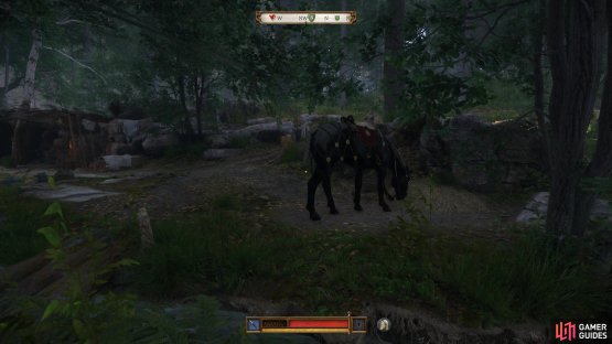 and you can find the horse near the entrance.