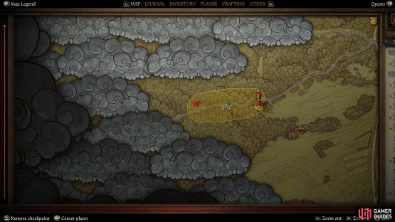 Head to the left side of the search area to find the thieves&rsquo; camp
