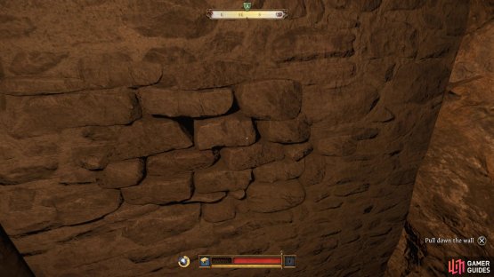 and then remove the exposed bricks to find the tomb.