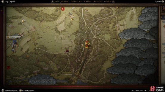 Head to this location on the map to find Canker&rsquo;s Camp