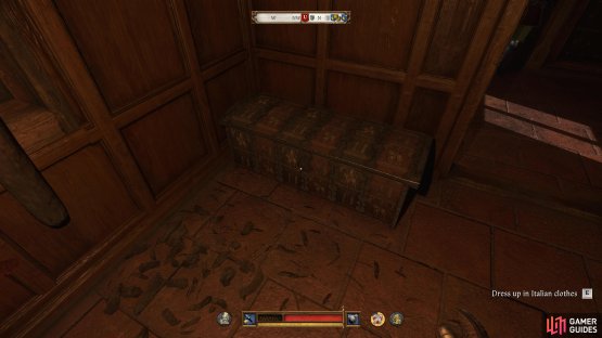 Then change into the Italian clothes by looking in the chest in Rosa&rsquo;s room.
