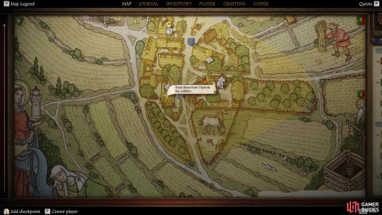 The Cobbler&rsquo;s house is located to the southwest of the village.