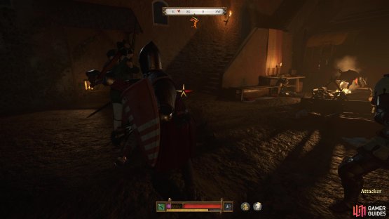 Attack the soldiers attacking him from behind to take them down easily.