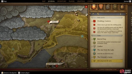 You can find a Wolf Pack to the north of Rocktower Pond.