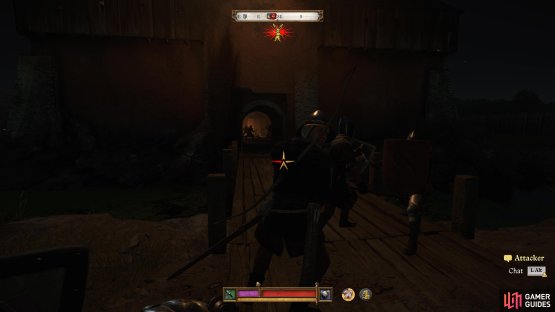 Look to deal with the soldiers at the gate as quickly as possible so you can get to the courtyard and continue to protect Christopher.