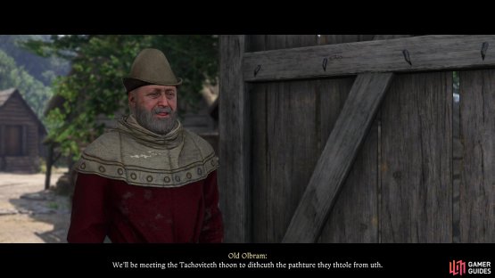 Return to Old Olbram and give him the news of your successful sheep caper, and he&rsquo;ll try to rope you into one more scheme against the Tachovites.