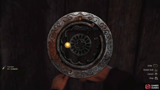 Find an unattended, very easy lock and complete the lockpicking minigame.